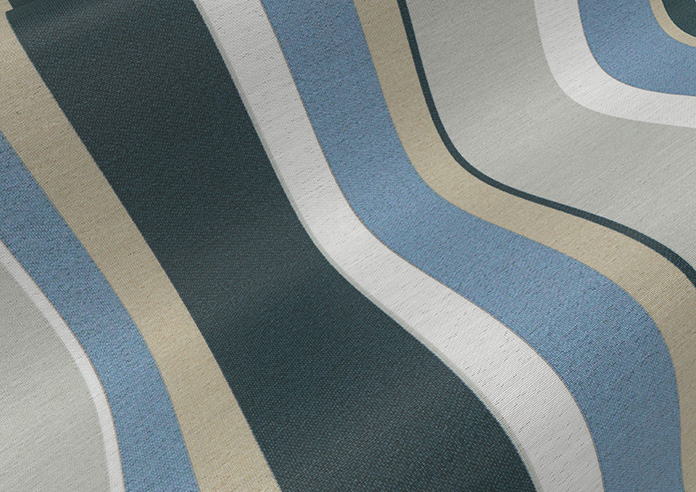 Riviera Stripe, Azure - Twist&Fit Roller Blind - Image 4